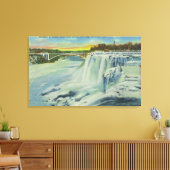 Toile Chèvre Vue des chutes américaines en hiver (Insitu(Salon))