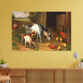 Toile Chèvres vintages Et Poulets À La Ferme (Insitu(Salon))