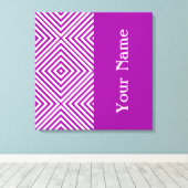 Toile Chevron de Diamant Violet avec nom @ Emporiomoffa (Insitu (Plancher de Bois))