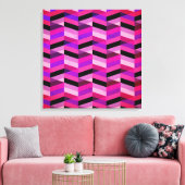 Toile Chevron/Herringbone Abstrait | Violets & Violet (Insitu(Salon))