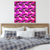 Toile Chevron/Herringbone Abstrait | Violets & Violet (Insitu(Chambre))