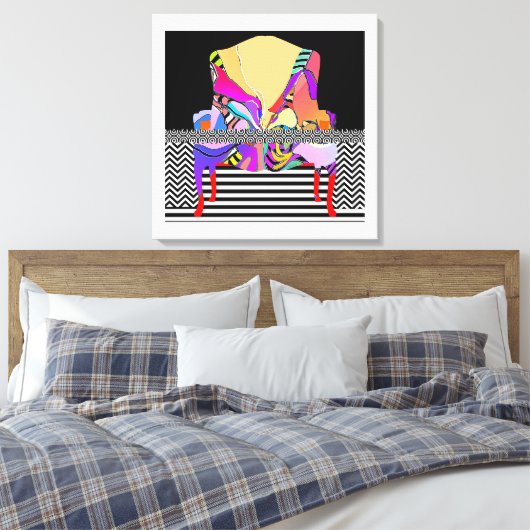 Toile Chevron + Motifs (Insitu(Chambre))