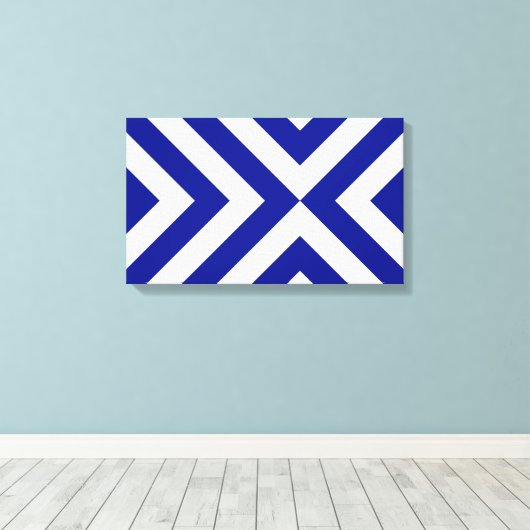 Toile Chevrons bleu et blanc (Insitu (Plancher de Bois))