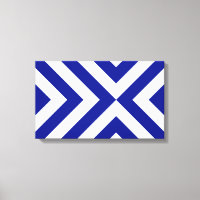 Chevrons bleu et blanc