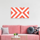 Toile Chevrons orange et blanc (Insitu(Salon))