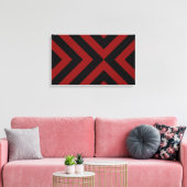 Toile Chevrons rouges et noirs (Insitu(Salon))