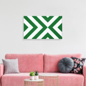 Toile Chevrons verts et blancs (Insitu(Salon))