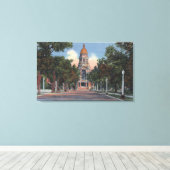 Toile Cheyenne, WY - Vue du Capitole de l'Etat et de Dri (Insitu (Plancher de Bois))