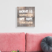 Toile Chez nous, où que nous soyons ensemble (Insitu(Salon))