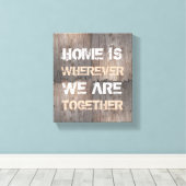 Toile Chez nous, où que nous soyons ensemble (Insitu (Plancher de Bois))