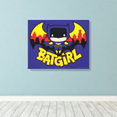 Toile Chibi Batgirl avec Gotham Skyline & Logo (Insitu (Plancher de Bois))