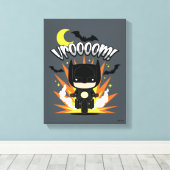 Toile Chibi Batman Batcycle (Insitu (Plancher de Bois))