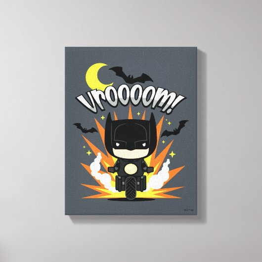 Toile Chibi Batman Batcycle (Recto)