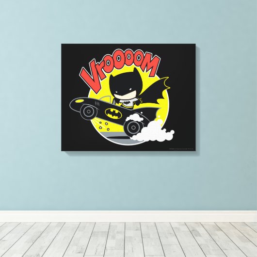 Toile Chibi Batman Dans Le Batmobile (Insitu (Plancher de Bois))