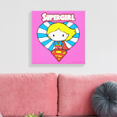 Toile Chibi Supergirl Starburst Coeur et logo (Insitu(Salon))