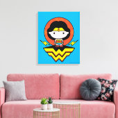 Toile Chibi Wonder Woman avec Pois et logo (Insitu(Salon))