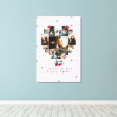 Toile Chic 18 Collage photo en forme de coeur pour elle (Insitu (Plancher de Bois))