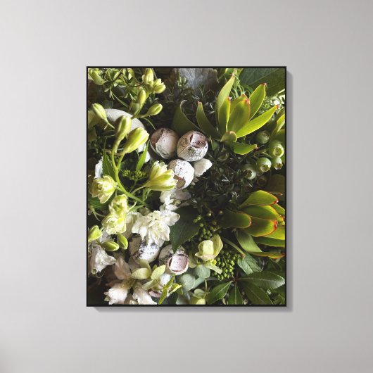 Toile Chic Dark Green Botanical Leaves (Recto)