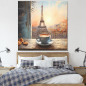 Toile Chic Eiffel Tower Café Café Chalet Paris (Insitu(Chambre))
