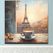 Toile Chic Eiffel Tower Café Café Chalet Paris (Insitu (Plancher de Bois))