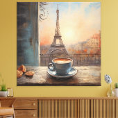 Toile Chic Eiffel Tower Café Café Chalet Paris (Insitu(Salon))