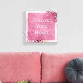Toile Chic Floral Rose Élégant (Insitu(Salon))