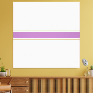 Toile Chic Lavender Golden Brown Racing Stripes Sur Blan