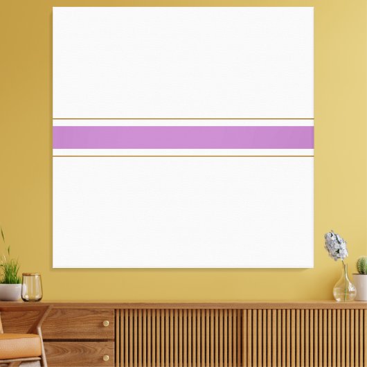 Toile Chic Lavender Golden Brown Racing Stripes Sur Blan (Insitu(Salon))