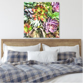 Toile Chic moderne coloré Succulent motif photo (Insitu(Chambre))