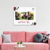 Toile Chic Monogramme 3 Photo Collage Famille Mère (Insitu(Salon))