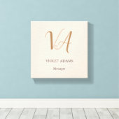 Toile Chic monogramme professionnel minimaliste ajouter  (Insitu (Plancher de Bois))