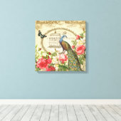 Toile Chic Peacock vintage (Insitu (Plancher de Bois))