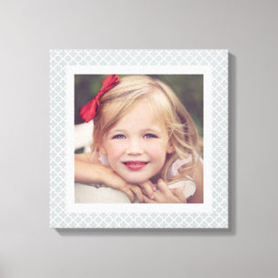 Toile Chic Quatrefoil Couleur personnalisée Photo famil