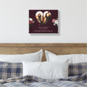 Toile Chic Red Custom Heart forme cadeau pour elle & lui (Insitu(Chambre))