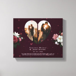 Toile Chic Red Custom Heart forme cadeau pour elle & lui