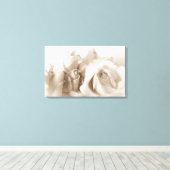 Toile Chic Vintage Shabby Chic Roses Blanches (Insitu (Plancher de Bois))