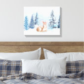 Toile Chic Winter Watercolor Deer (Insitu(Chambre))