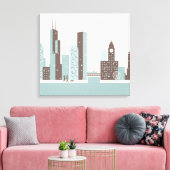 Toile Chicago en hiver (Insitu(Salon))