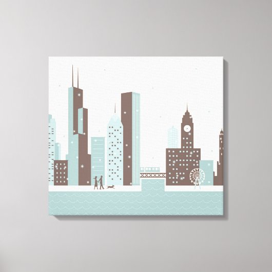 Toile Chicago en hiver (Recto)