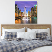 Toile Chicago Illinois City La Nuit (Insitu(Chambre))
