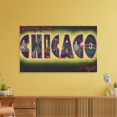 Toile Chicago, Illinois (Nighttime) (Insitu(Salon))