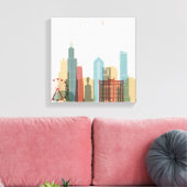 Toile Chicago, Illinois | Ville Skyline (Insitu(Salon))