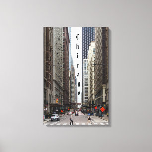 Toile Chicago Madison Street Canvas Imprimer avec texte