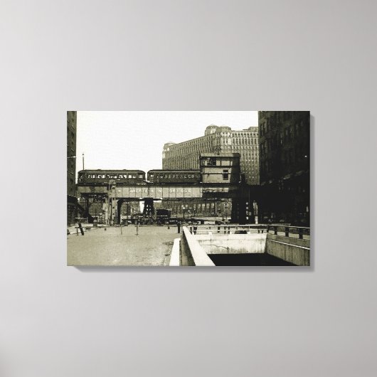 TOILE CHICAGO MERCHANDISE MART TROLLEY TRAIN COULEUR D'E (Recto)