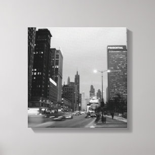 Toile Chicago Michigan Avenue @ Night 1967 Photo