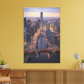 Toile Chicago River et Trump Tower d'en haut (Insitu(Salon))