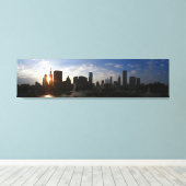 Toile Chicago Skyline à Dusk (Insitu (Plancher de Bois))