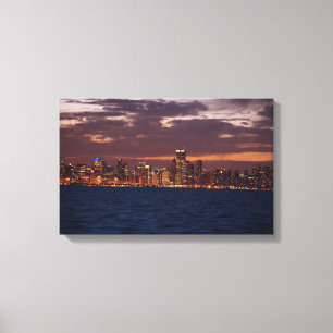 Toile Chicago Skyline à l'impression de canavas au couch