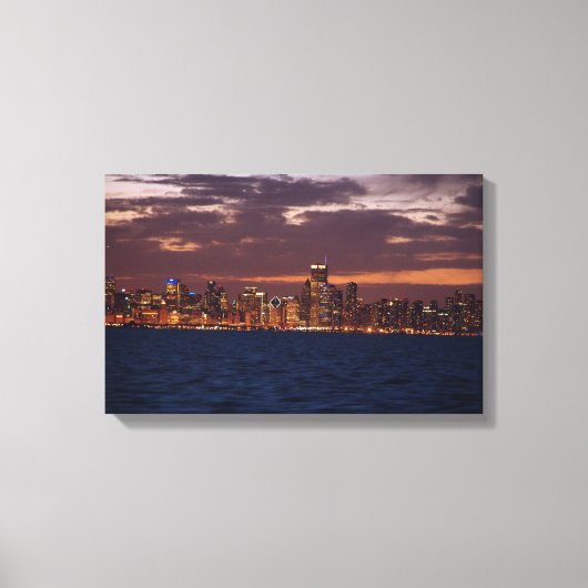 Toile Chicago Skyline à l'impression de canavas au couch (Recto)