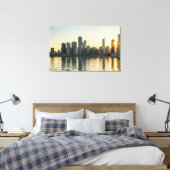 Toile - Chicago Skyline en Illinois au coucher du (Insitu(Chambre))
